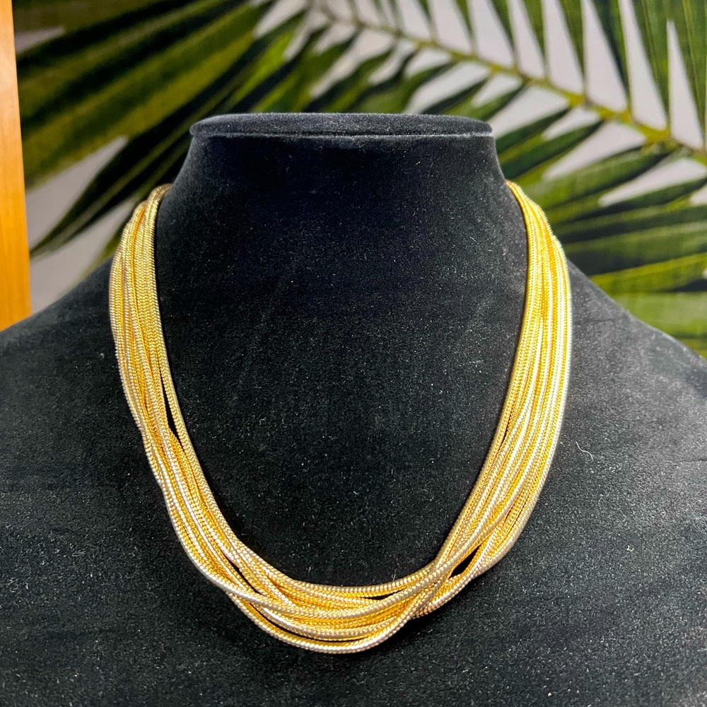 VTG| Gold-tone Multi-strand Necklace ✨